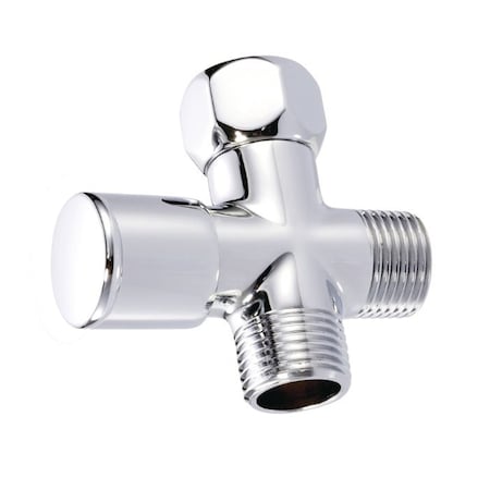 Westbrass 1/2" IPS 3-Way Shower Arm Diverter Valvefor Fixed and Handheld Showerheads, Polished Chrome D348-26